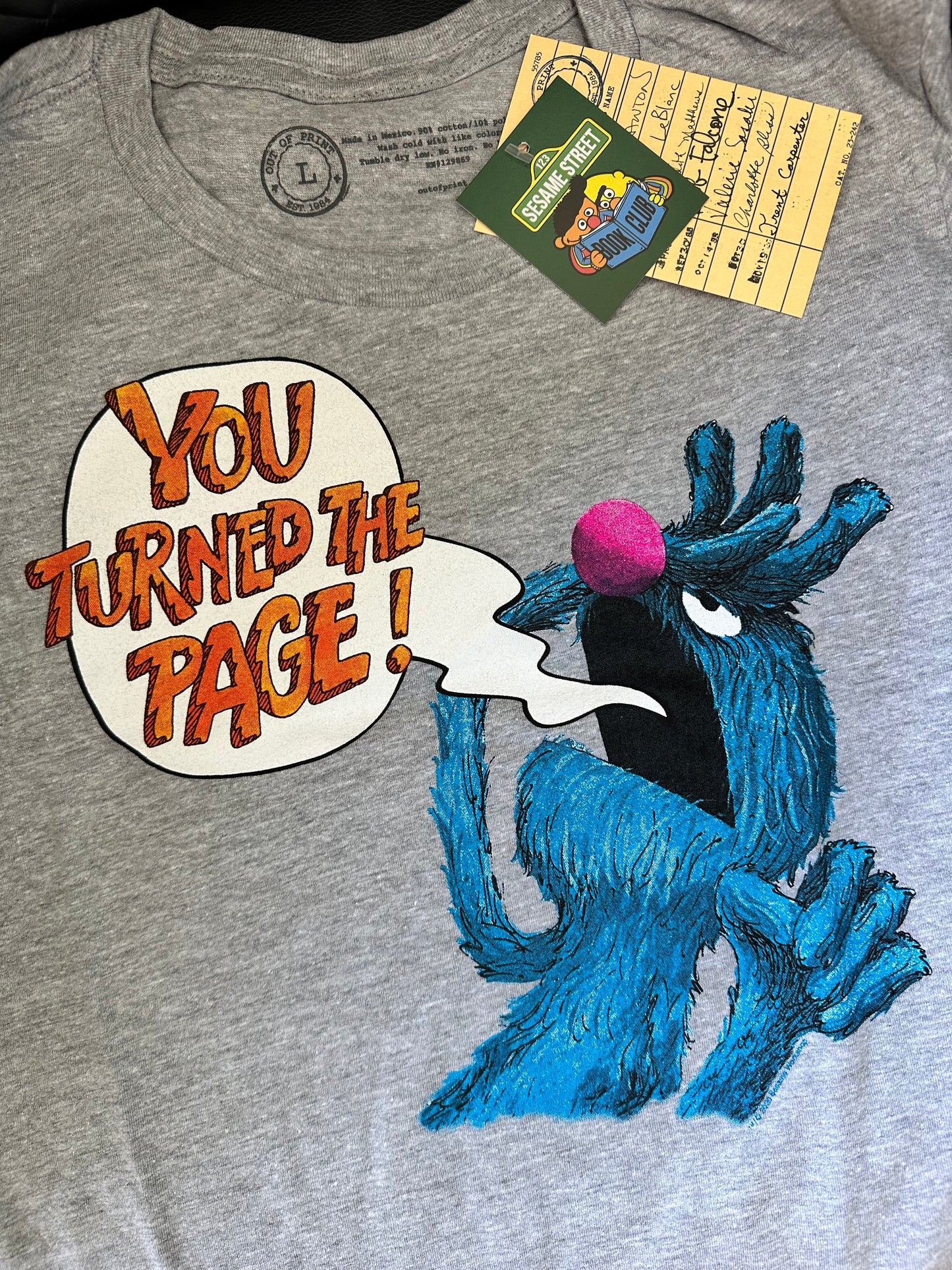 Monster at the End of This Book tee for adults short sleeve