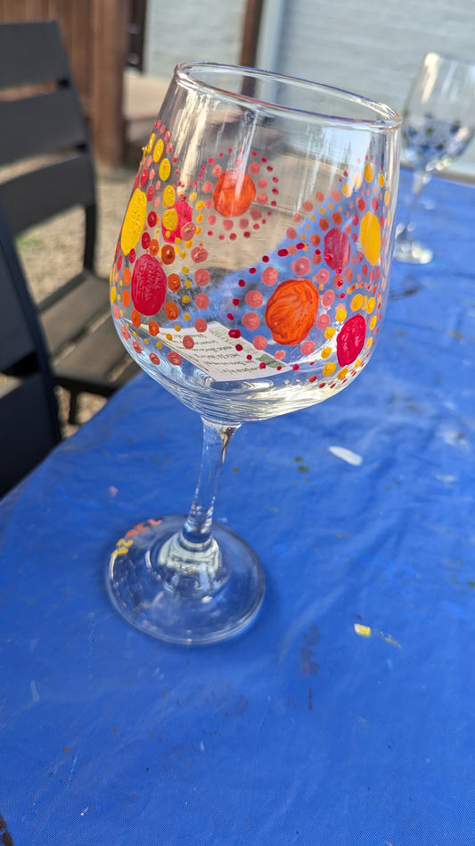 Wine glass painting