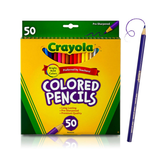 Crayola Colored Pencils 50 Count package