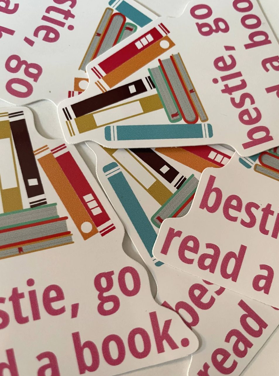 Bestie, Go Read a Book Vinyl Sticker