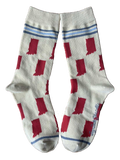 Buy Socks You All - Indiana State Shapes Crimson and Cream Women's Socks
