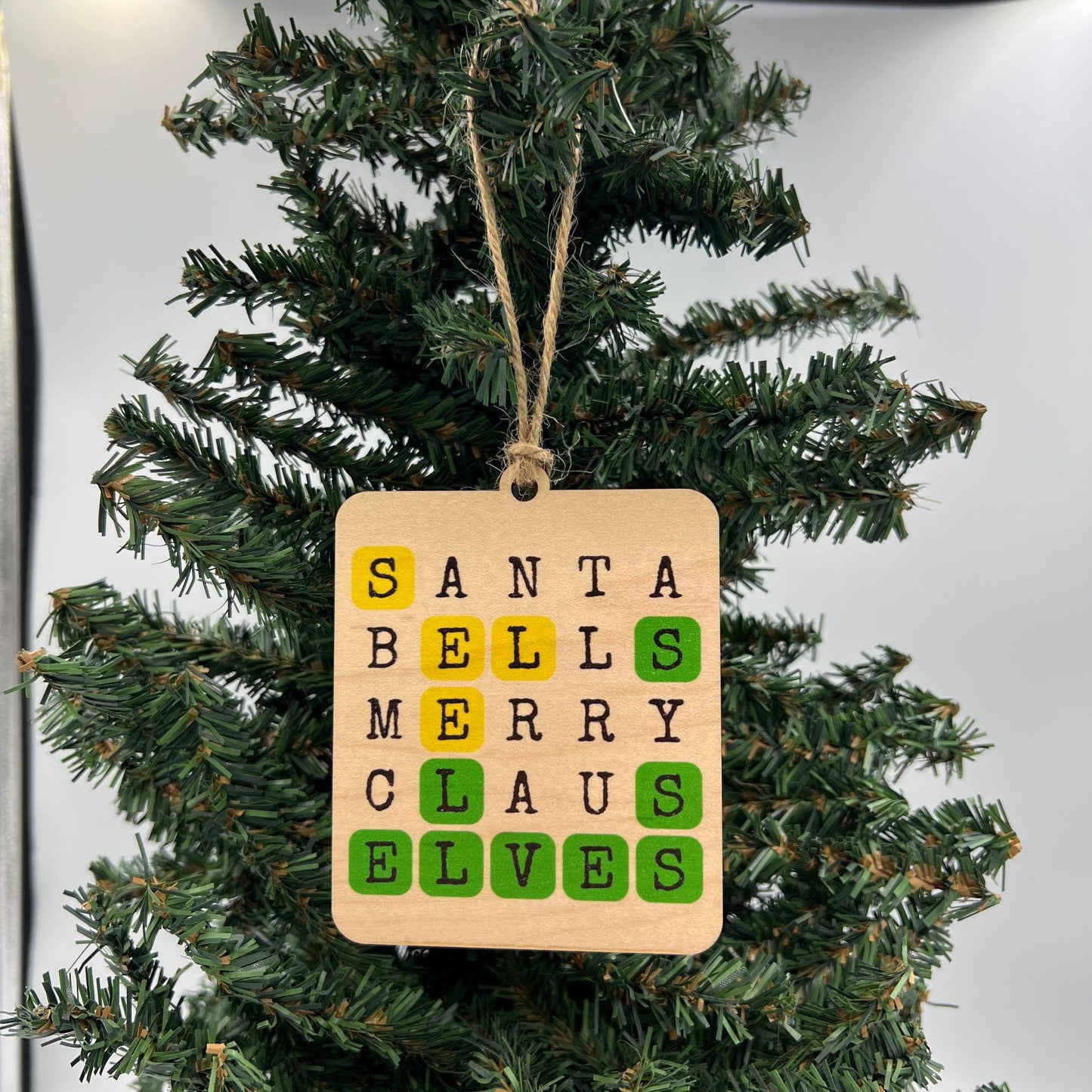 Driftless Studios - Elves Wordle Christmas Ornaments - Xmas Décor