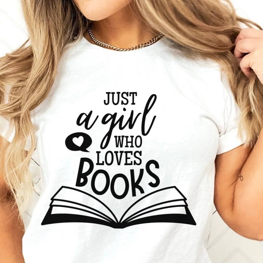 Peach Closet - Just A Girl Who Loves Books Tee