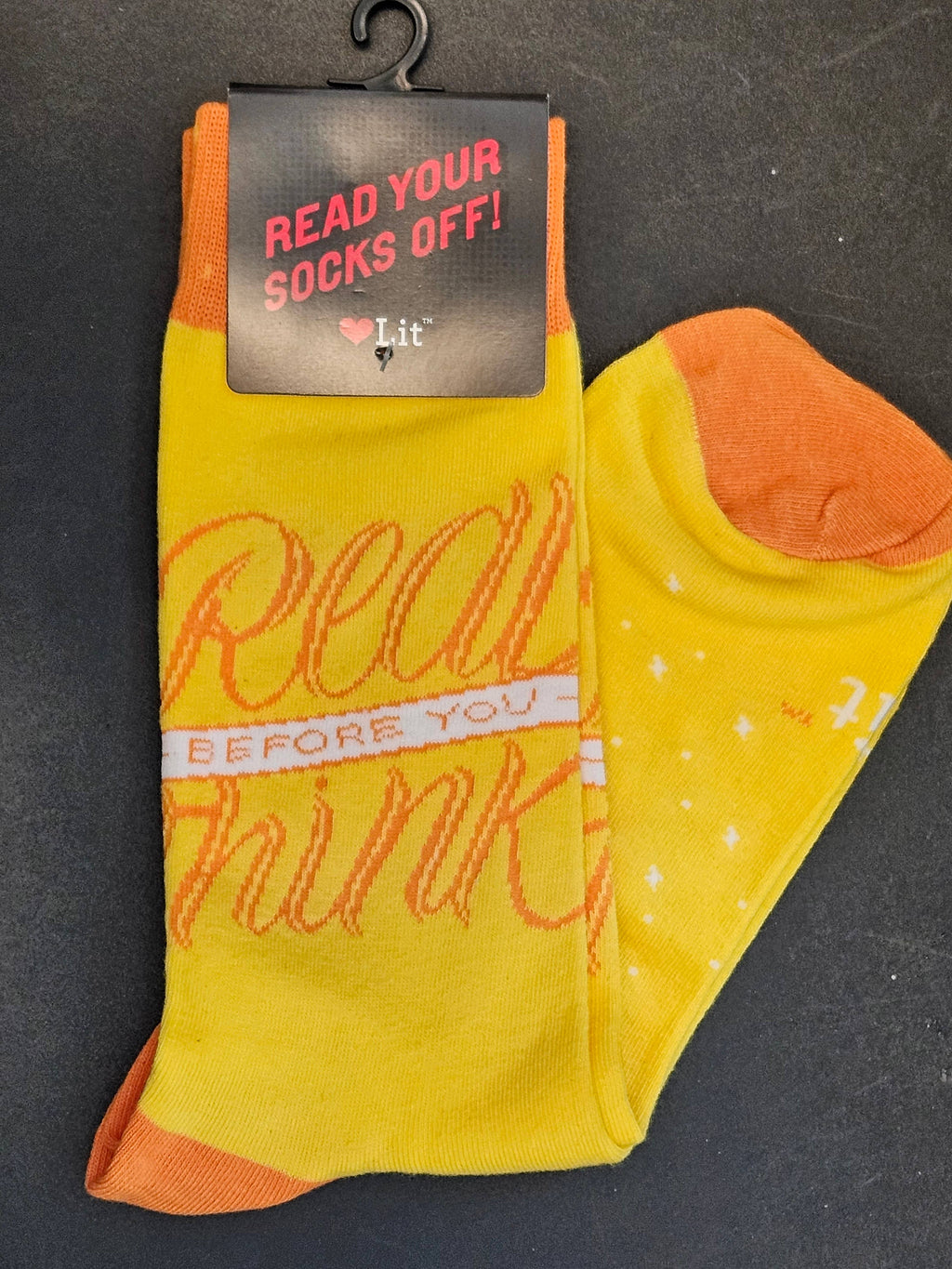 Gibbs Smith - Read Before You Think Socks (LoveLit Book Theme)