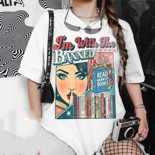 I’m With the Banned Shirt, Banned Books Shirt, Reading Tee