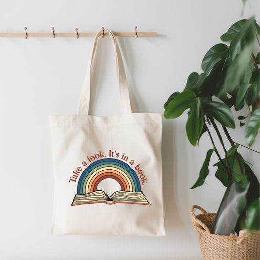 EnchantingSunshine - Take A Look In A Book Small Canvas Tote Bag