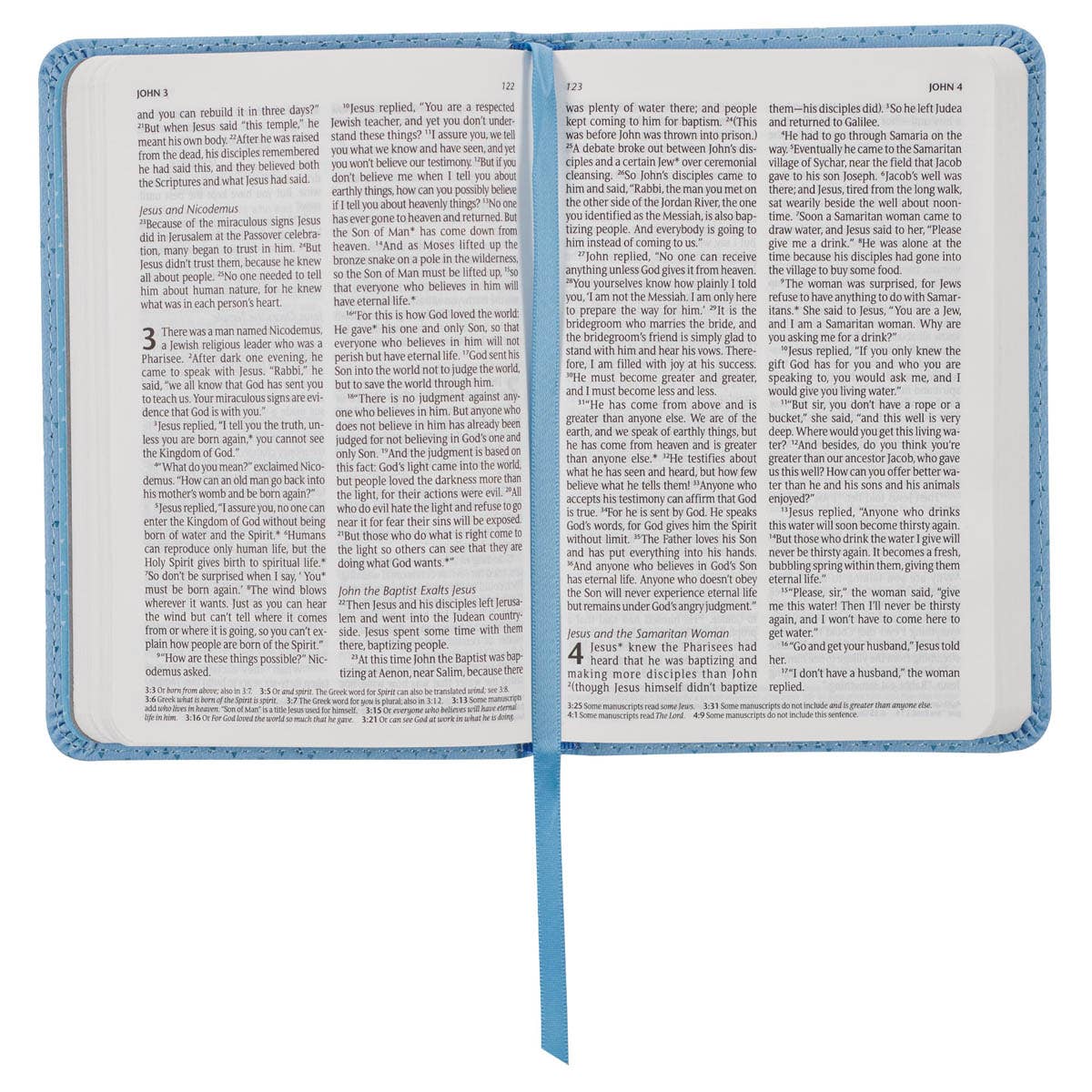 Christian Art Gifts - Bible NLT Infant New Testament Faux leather, Blue