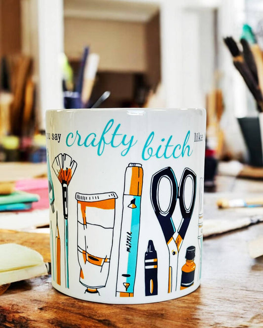 Crafty Bitch l Artist l Crafter l Art Teacher Mug