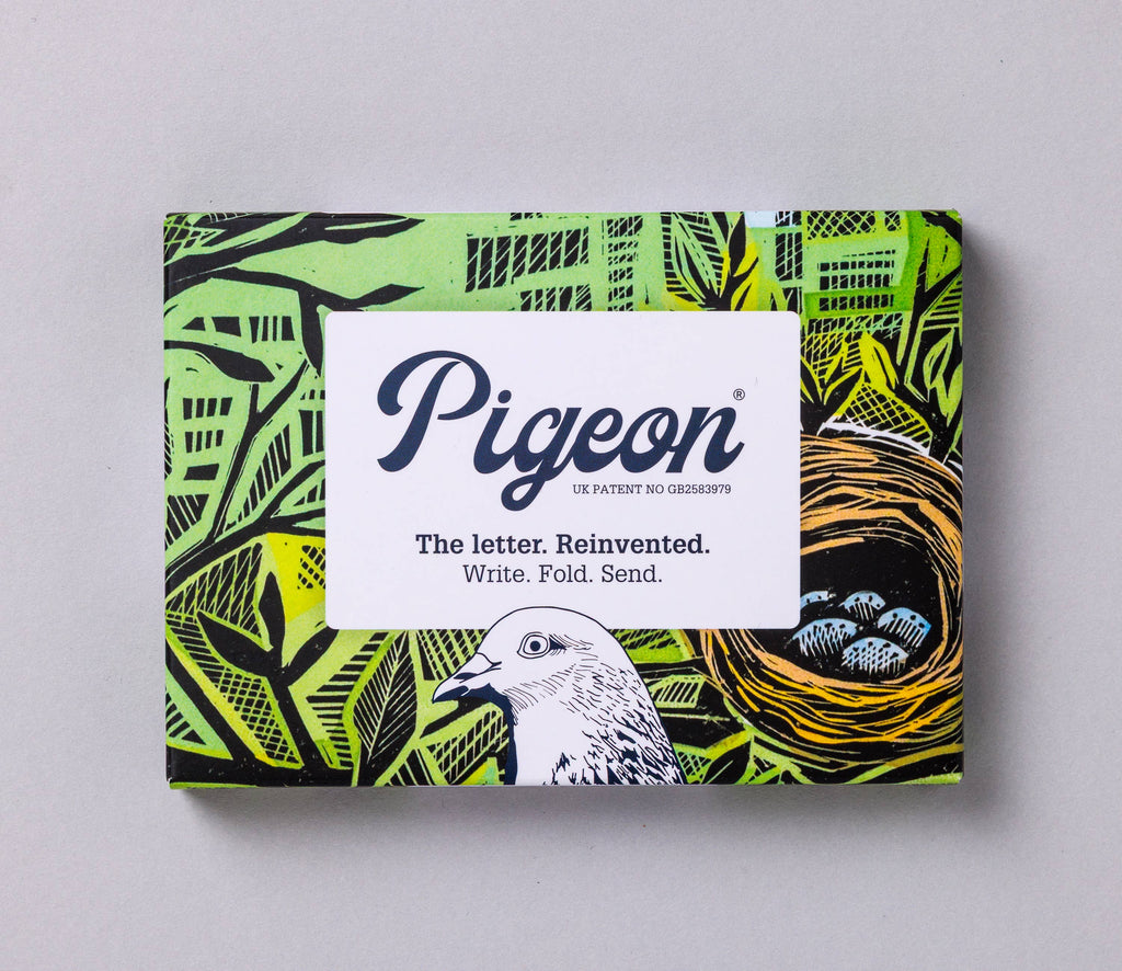 pigeonposted - Wonderfully Wild Pigeon, Nature-inspired Folding Letters x 6