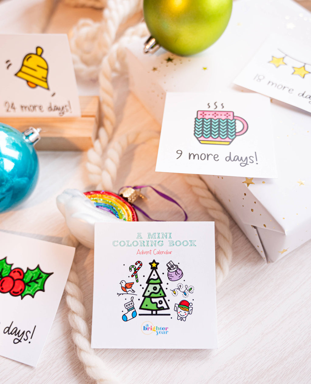 A Brighter Year - Color Your Own Advent Calendar Gift Set, Christmas 2025 Gift