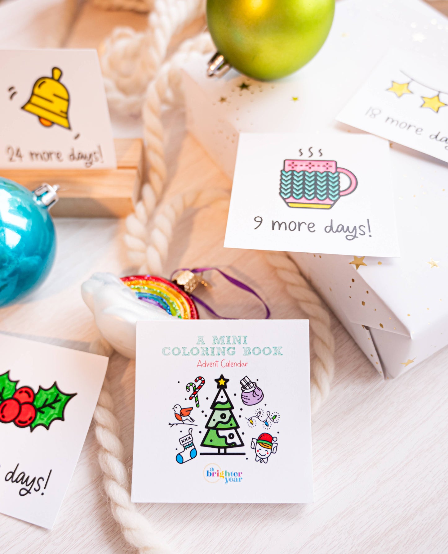 A Brighter Year - Color Your Own Advent Calendar Gift Set, Christmas 2025 Gift