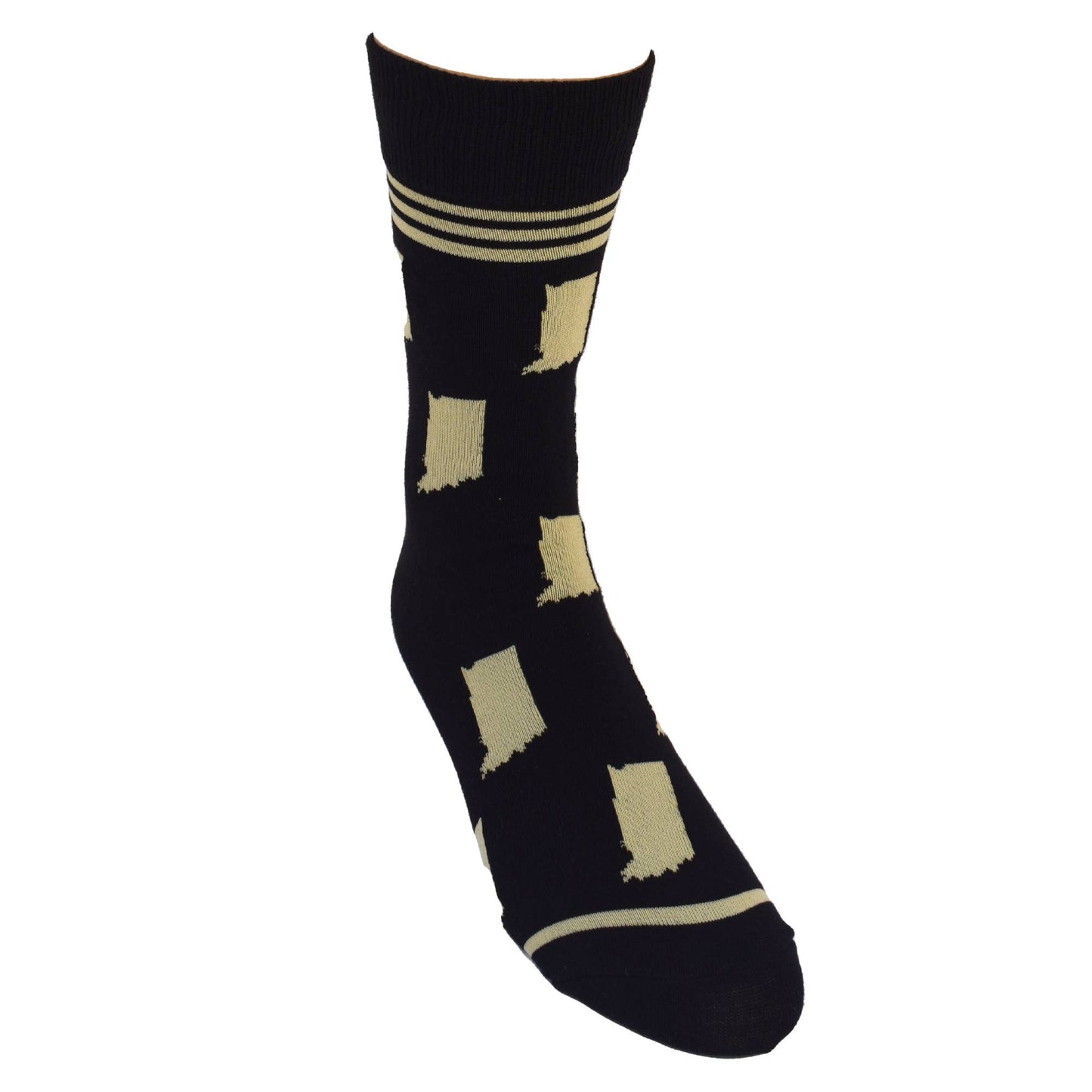 Buy Socks You All - Indiana State Shapes Gold and Black Men's Socks