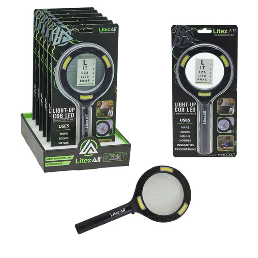 LitezAll - LitezAll COB LED Lighted Hand Held Magnifying Glass