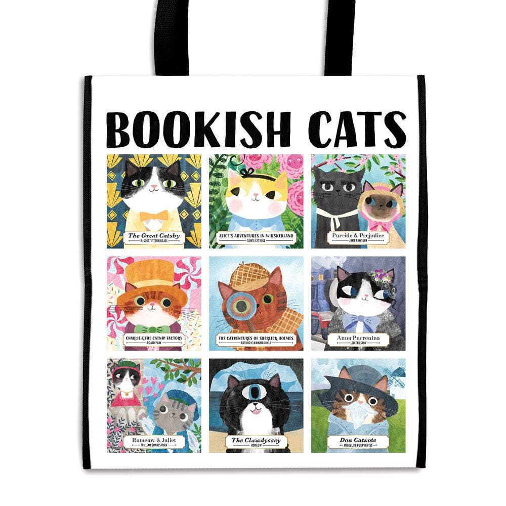 Chronicle Books - Bookish Cats Reusable Shopping Bag
