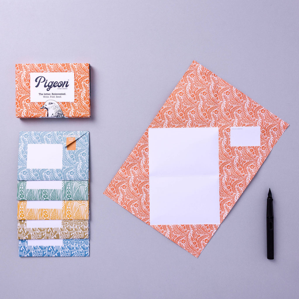 pigeonposted - Nature Study Pigeon, Folding Letter Set – Pack of 6 Letters