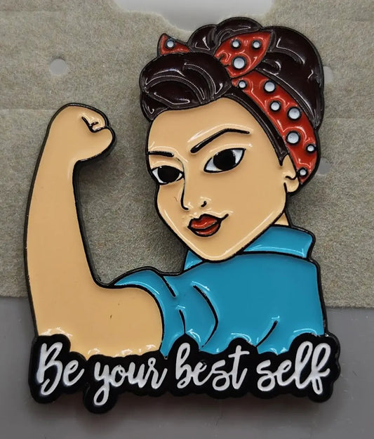 Magnifique Hearts - Be Your Best Self’ Rosie-Themed Empowerment Enamel Pin