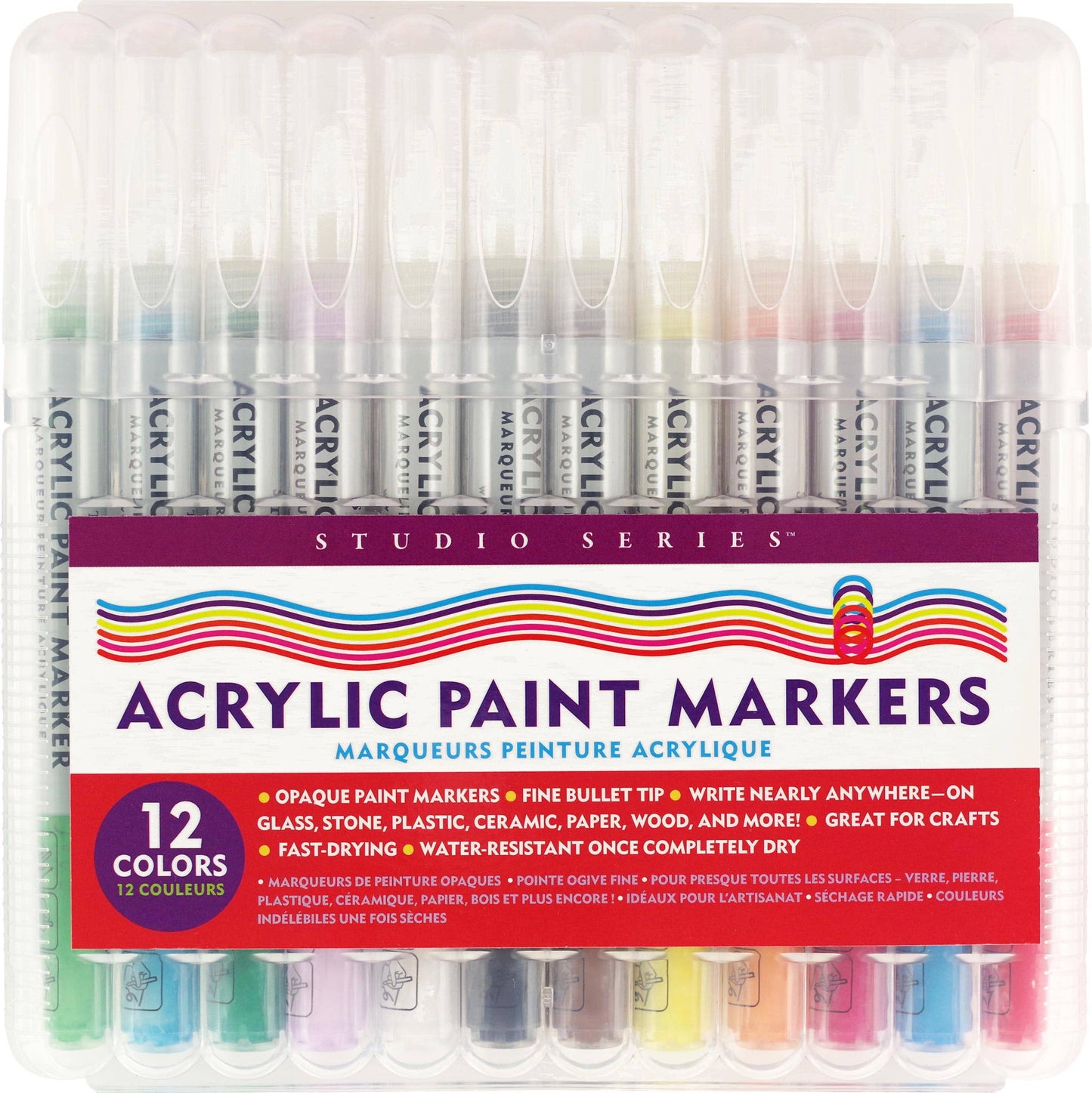 Peter Pauper Press - Studio Series Acrylic Paint Marker Set (12-piece set)