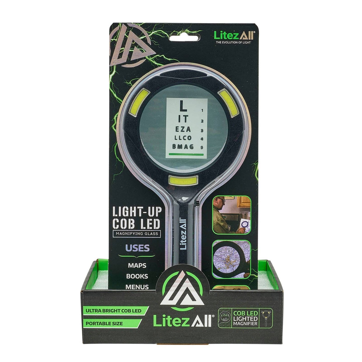 LitezAll - LitezAll COB LED Lighted Hand Held Magnifying Glass