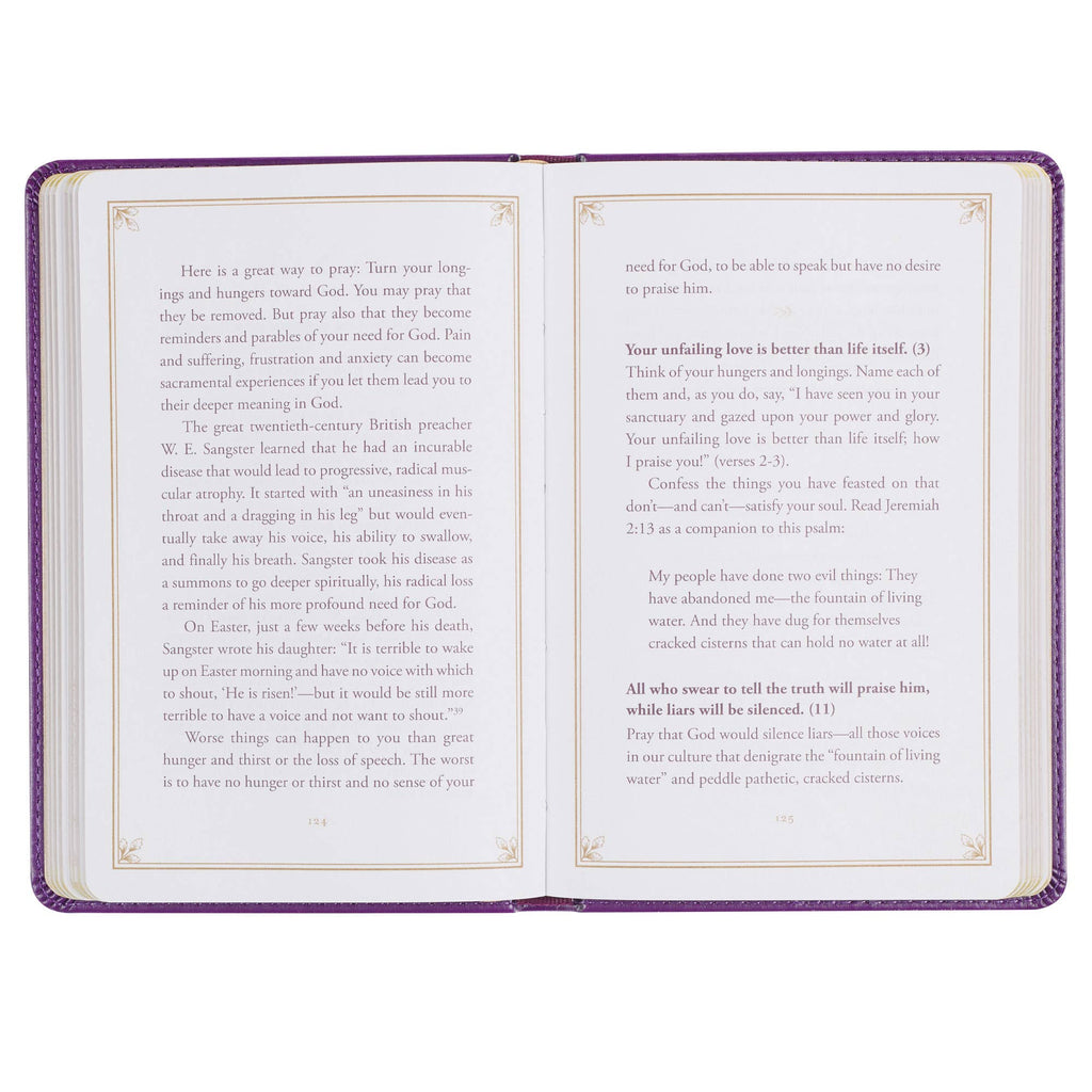 Christian Art Gifts - Devotional Praying the Psalms Faux Leather