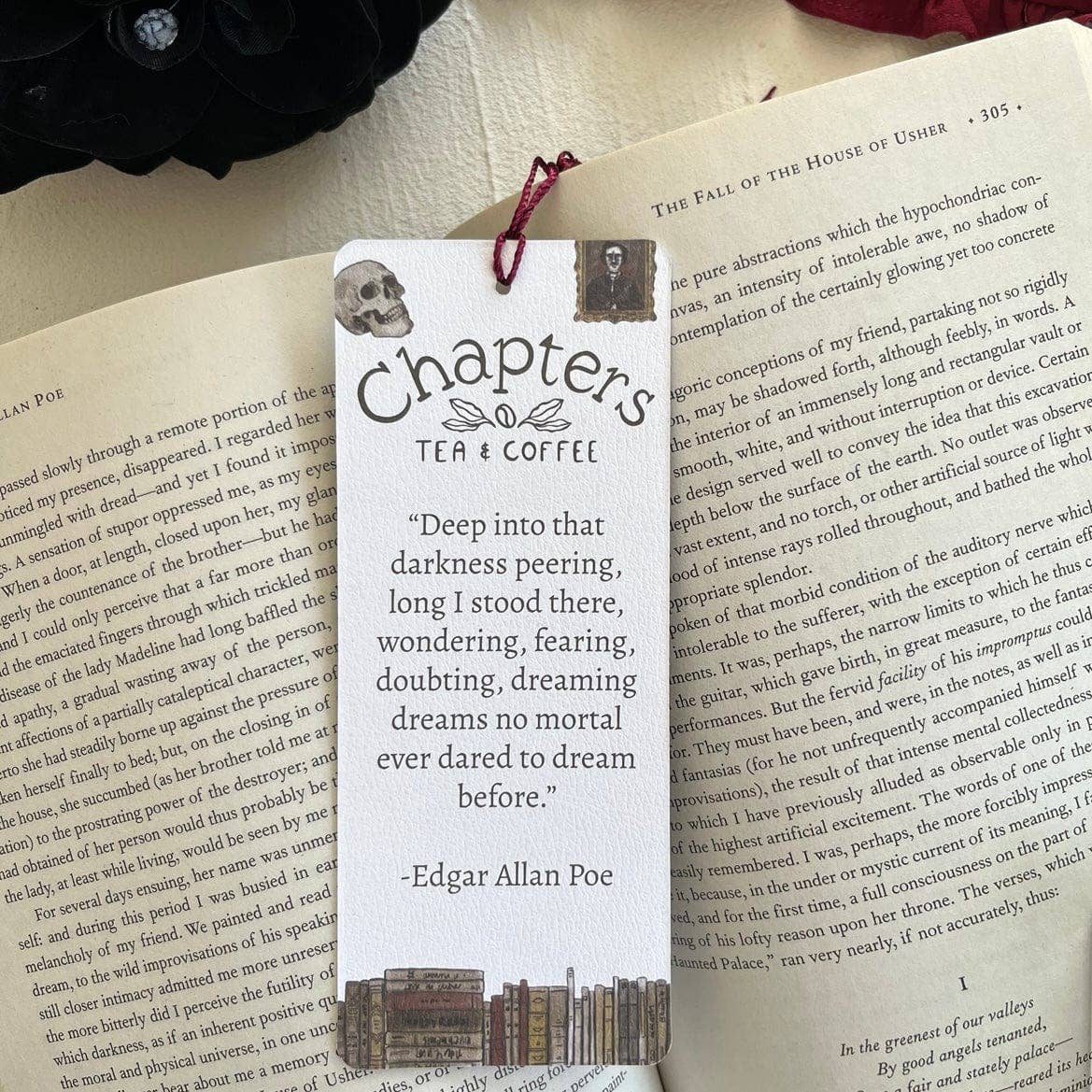 Chapters Tea - Edgar Allan Poe Bookmark