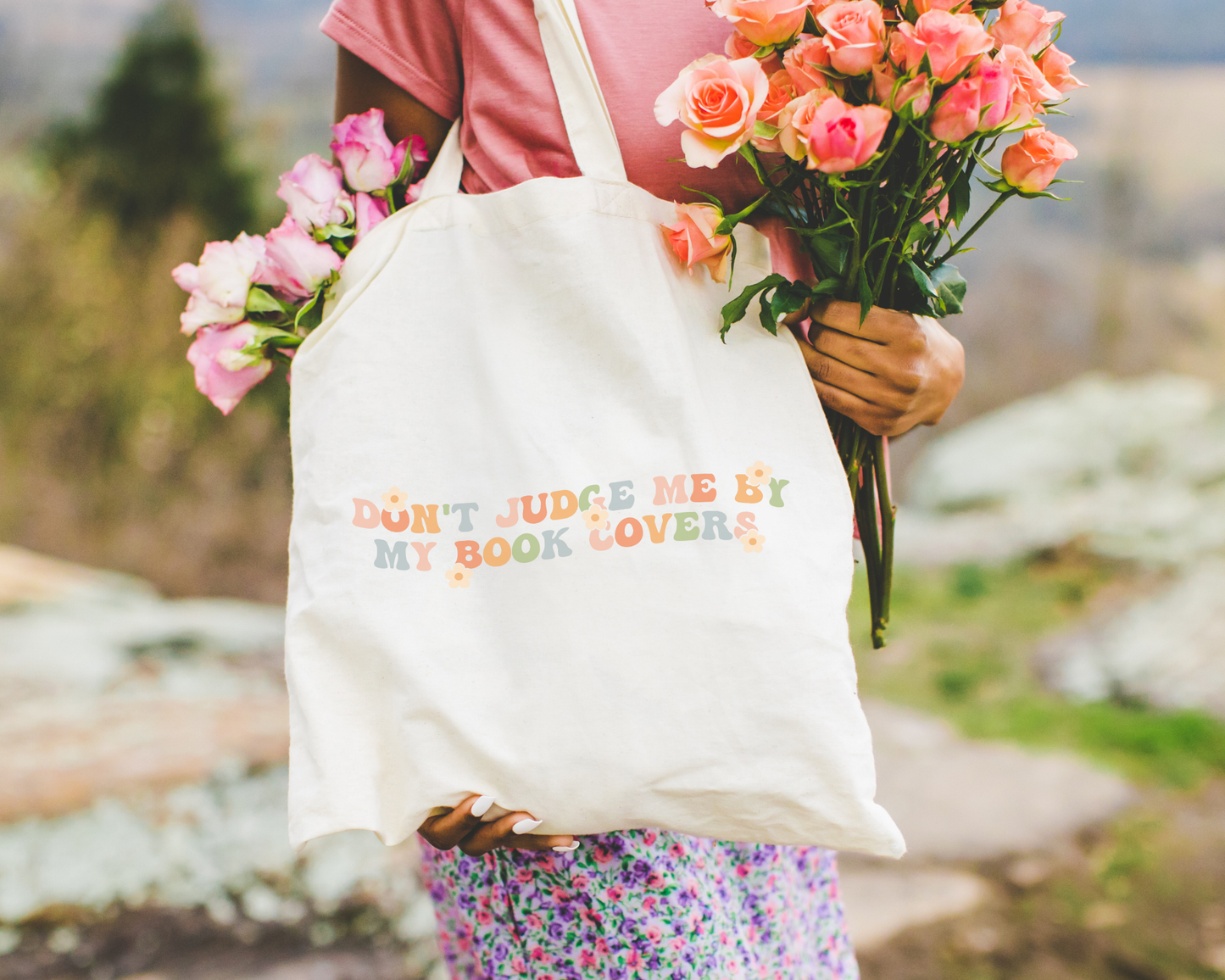 256 Craft Co - Don't Judge My Book Covers Polyester Canvas Tote Bag