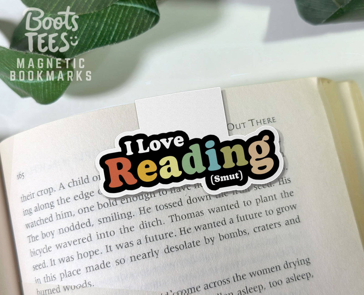 BootsTees - I Love Reading Smut Magnetic Bookmark, Funny Bookstore Item