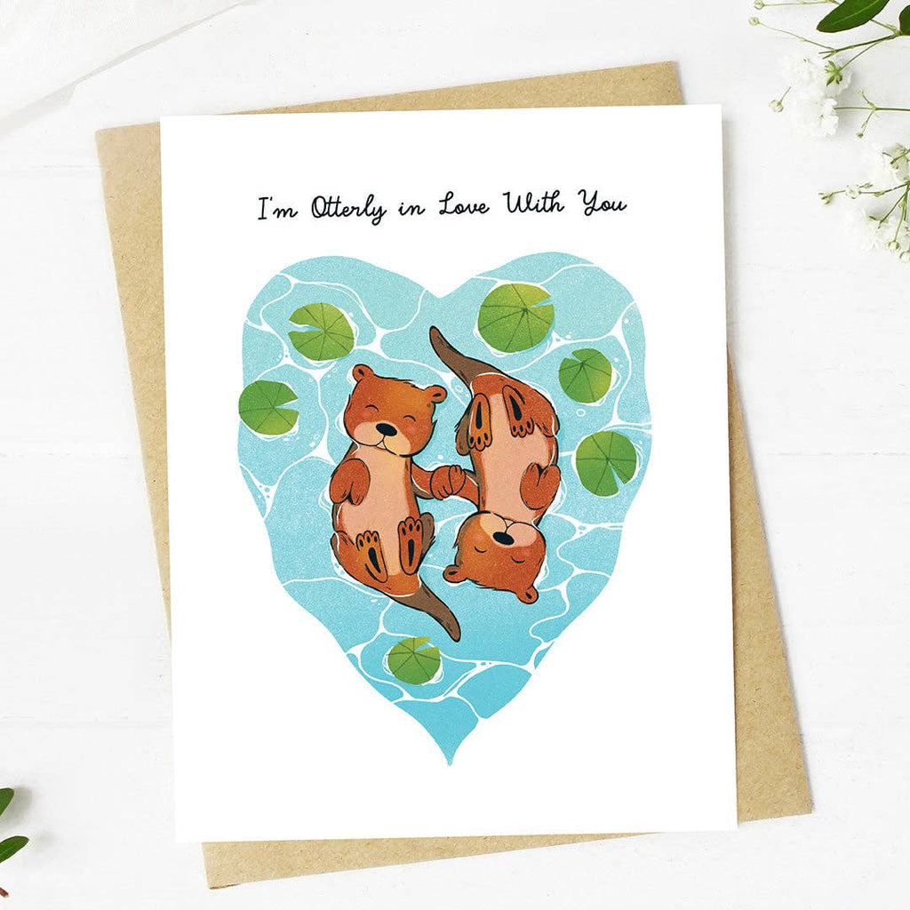 Big Moods - "I'm otterly in love with you" Adorable Valentine's Card