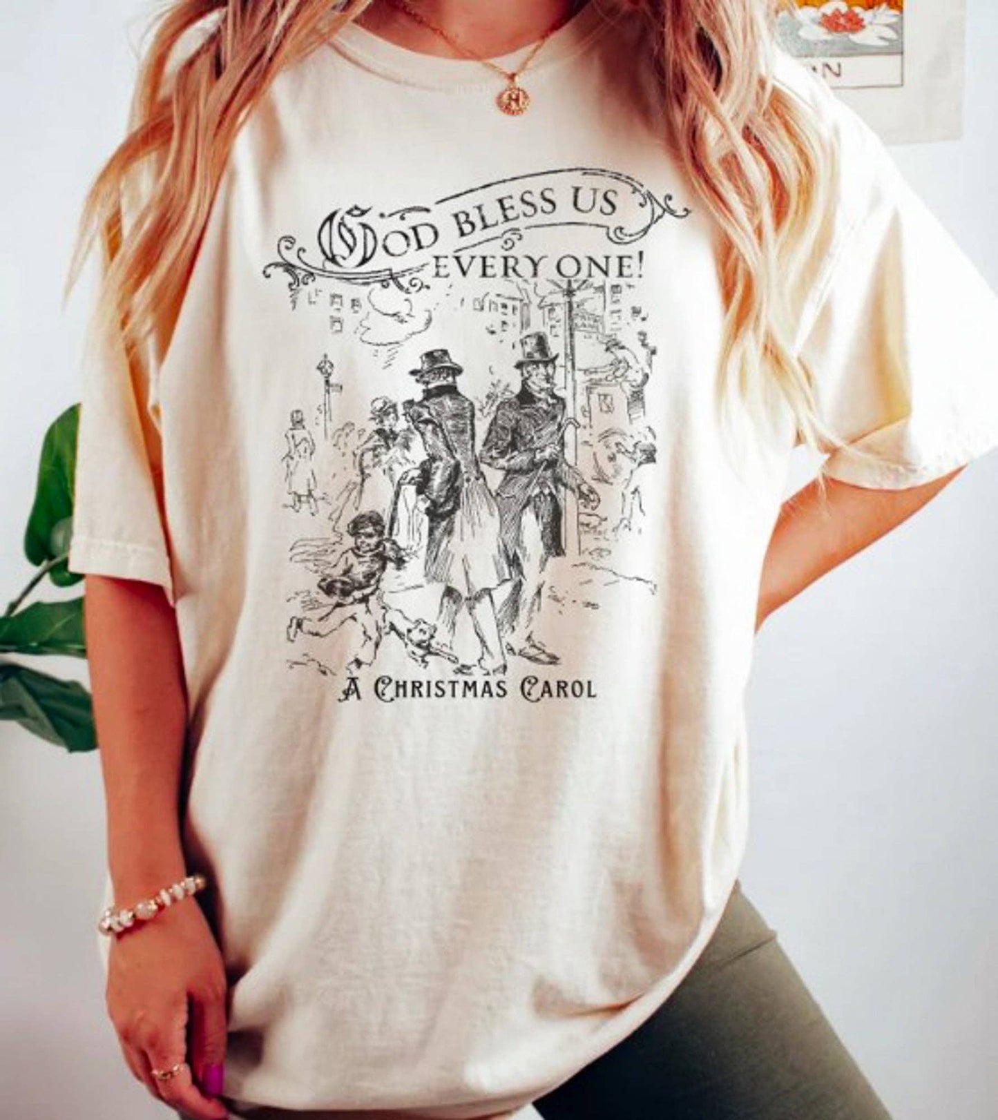 Peach Closet - God Bless Us Everyone A Christmas Carol Tee