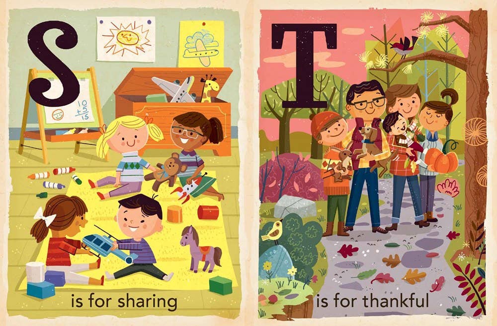 Gibbs Smith - T is for Thankful:  Thanksgiving Alphabet board book