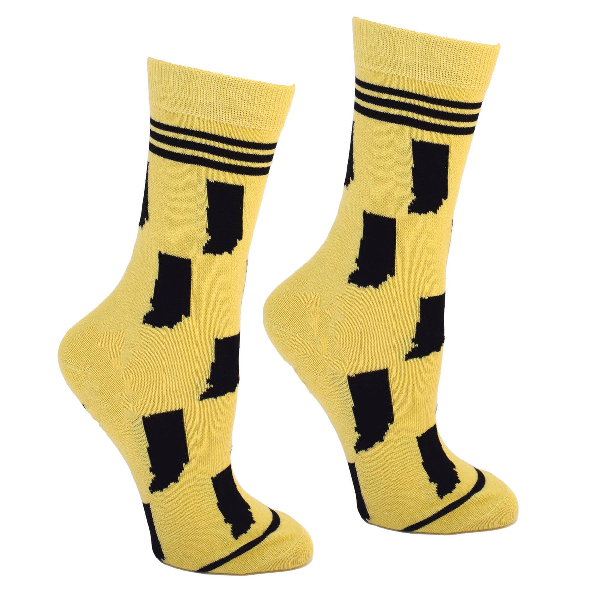 Buy Socks You All - Indiana State Shapes Gold and Black Women's Socks