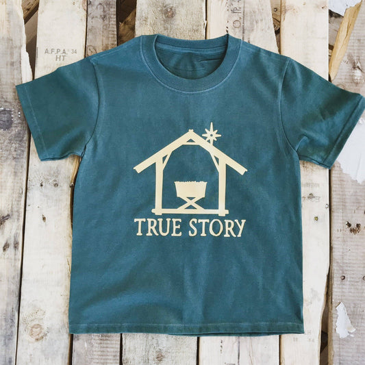 Peach Closet - True Story Christmas Nativity Scene Tee