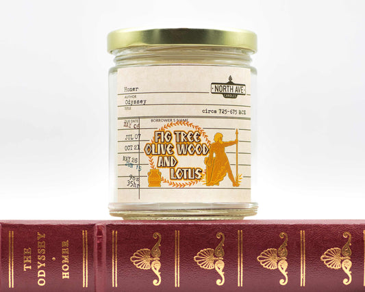 North Ave Candles - Book Candle / The Odyssey / Bookstore merch / Bookshop sidel