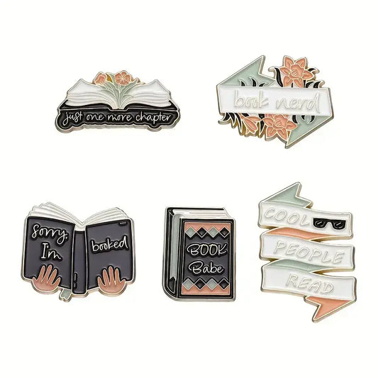 Pins Charming Book-Themed Bibliophiles Enamel Pins