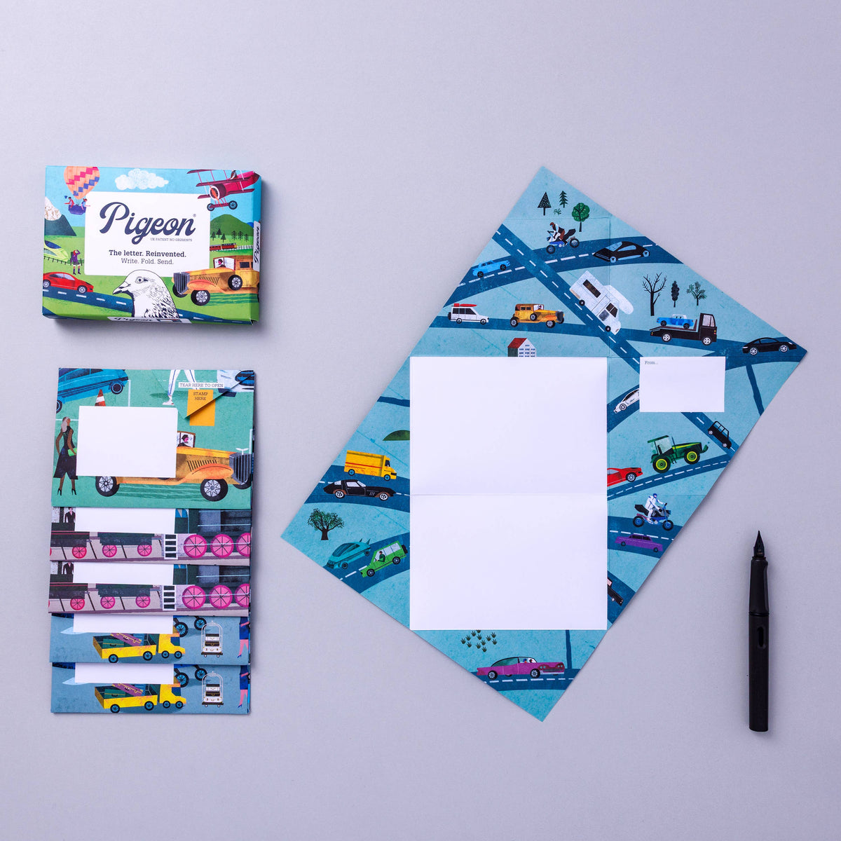 pigeonposted - Hop-on-Board Pigeon, Kid's Letter Set – Pack of 6 Letters