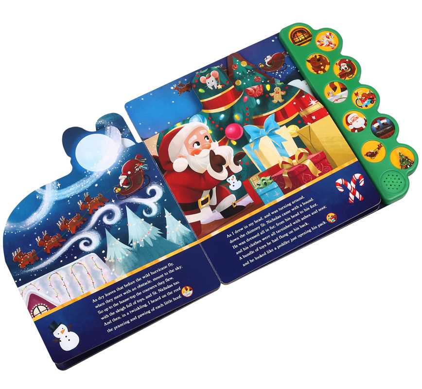 Simon & Schuster - Night Before Christmas 10-Button Sound Book by Clement C. Moore