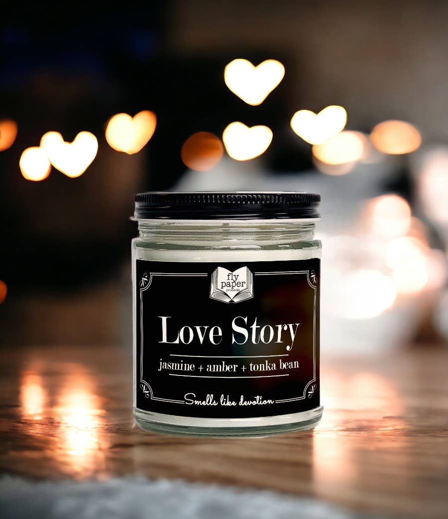Fly Paper Products - Love Story 9oz Candle Jasmine + Amber + Tonka Bean