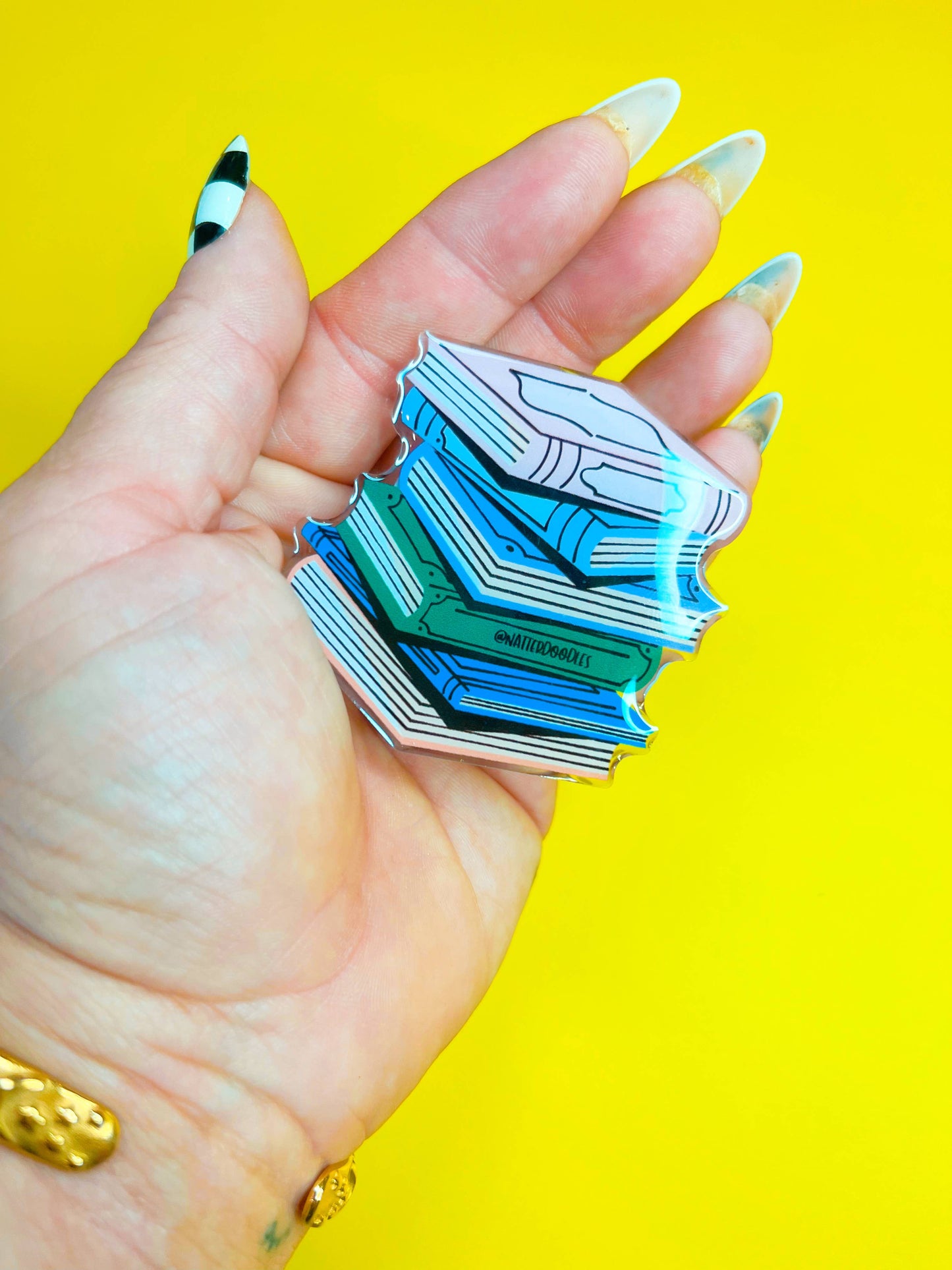 NatterDoodle - Stacks on Stacks Book Phone Grips Reading Reader Teacher