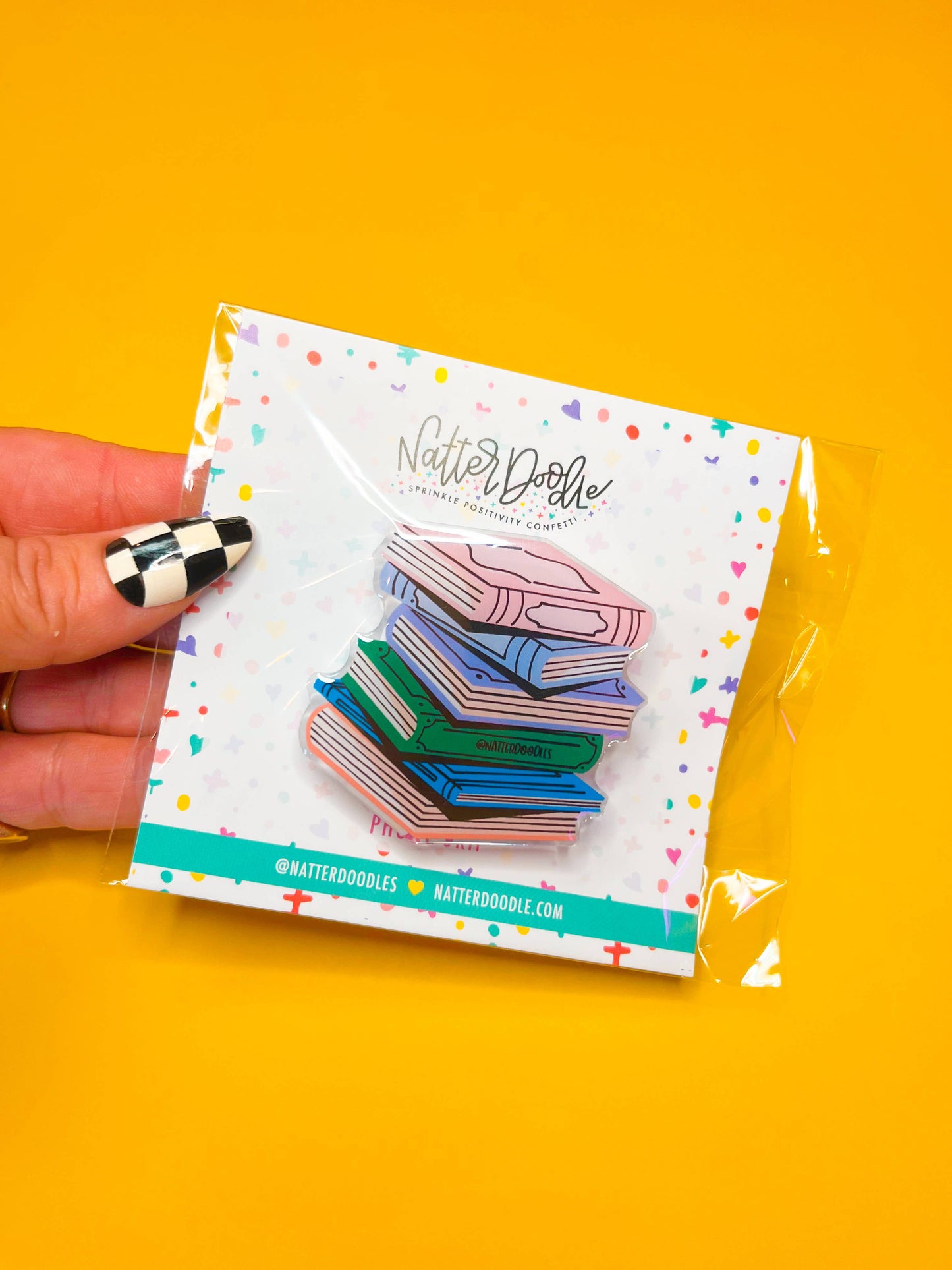 NatterDoodle - Stacks on Stacks Book Phone Grips Reading Reader Teacher