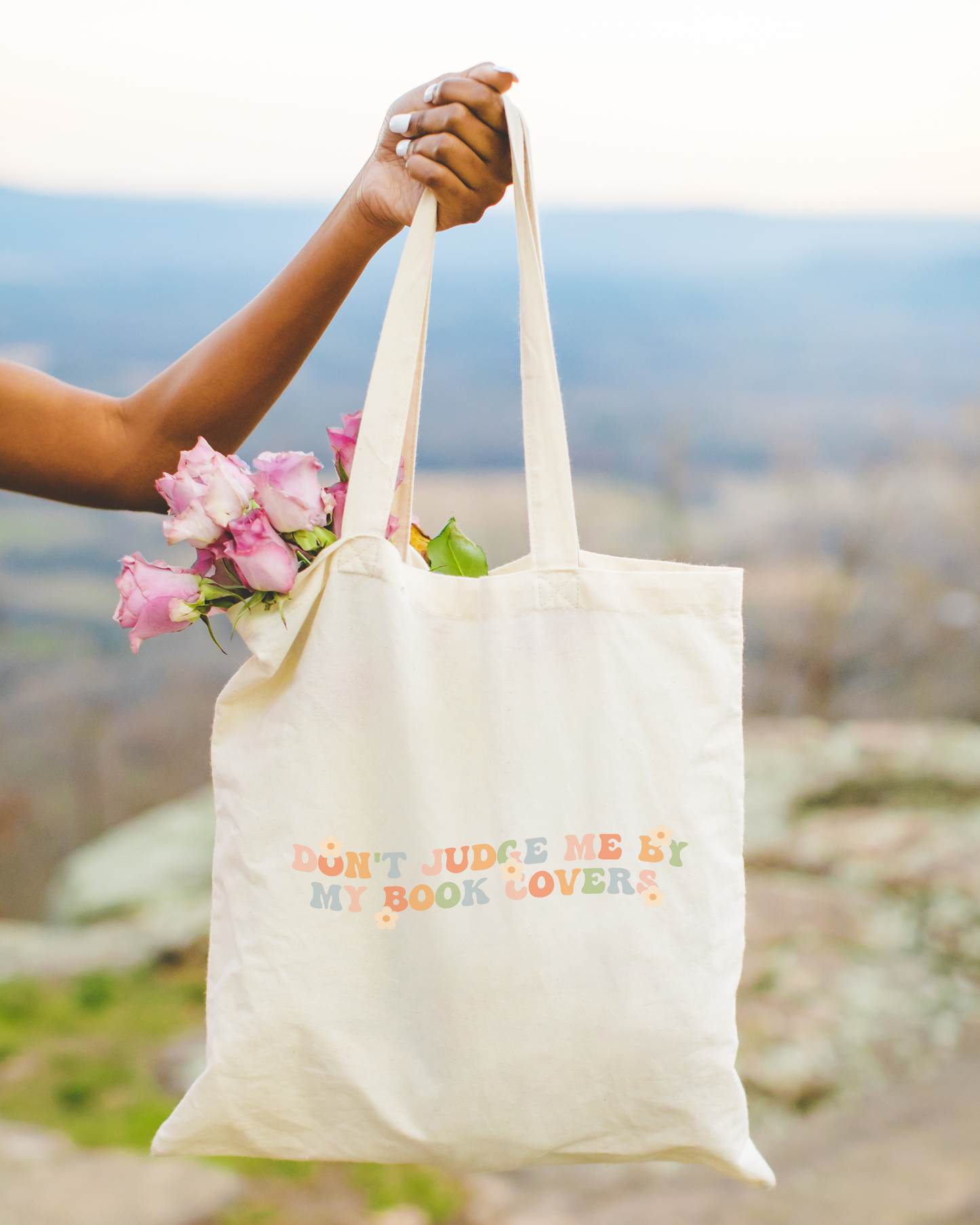 256 Craft Co - Don't Judge My Book Covers Polyester Canvas Tote Bag