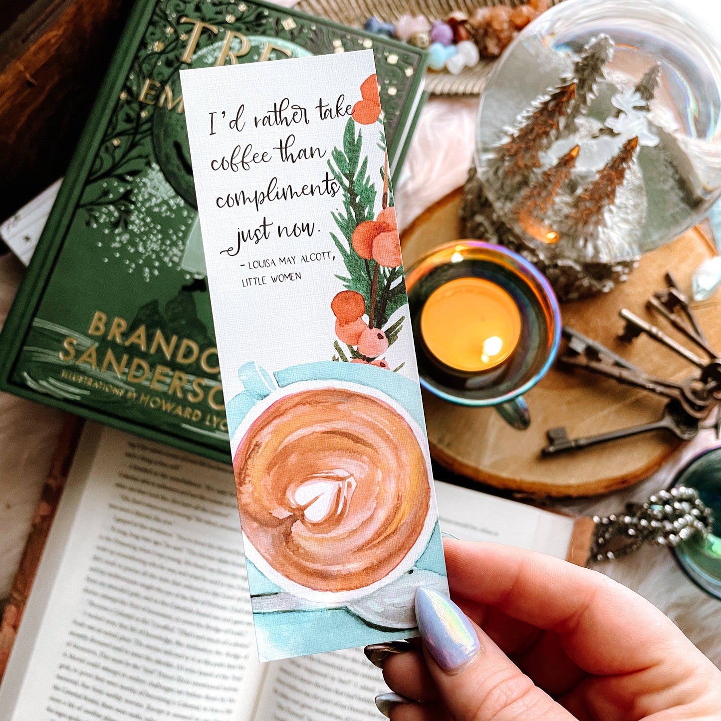 Mirkwood Scribes - Little Women Literary Quote Watercolor Bookmark