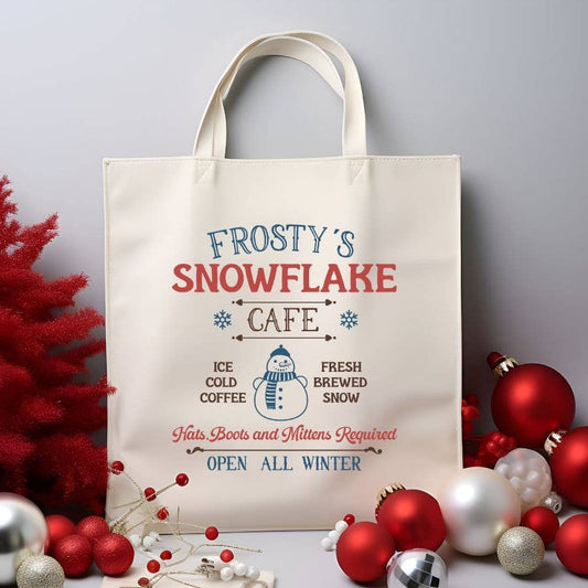 Sister Ray - Frosty's Snowflake Cafe Christmas Tote Bag