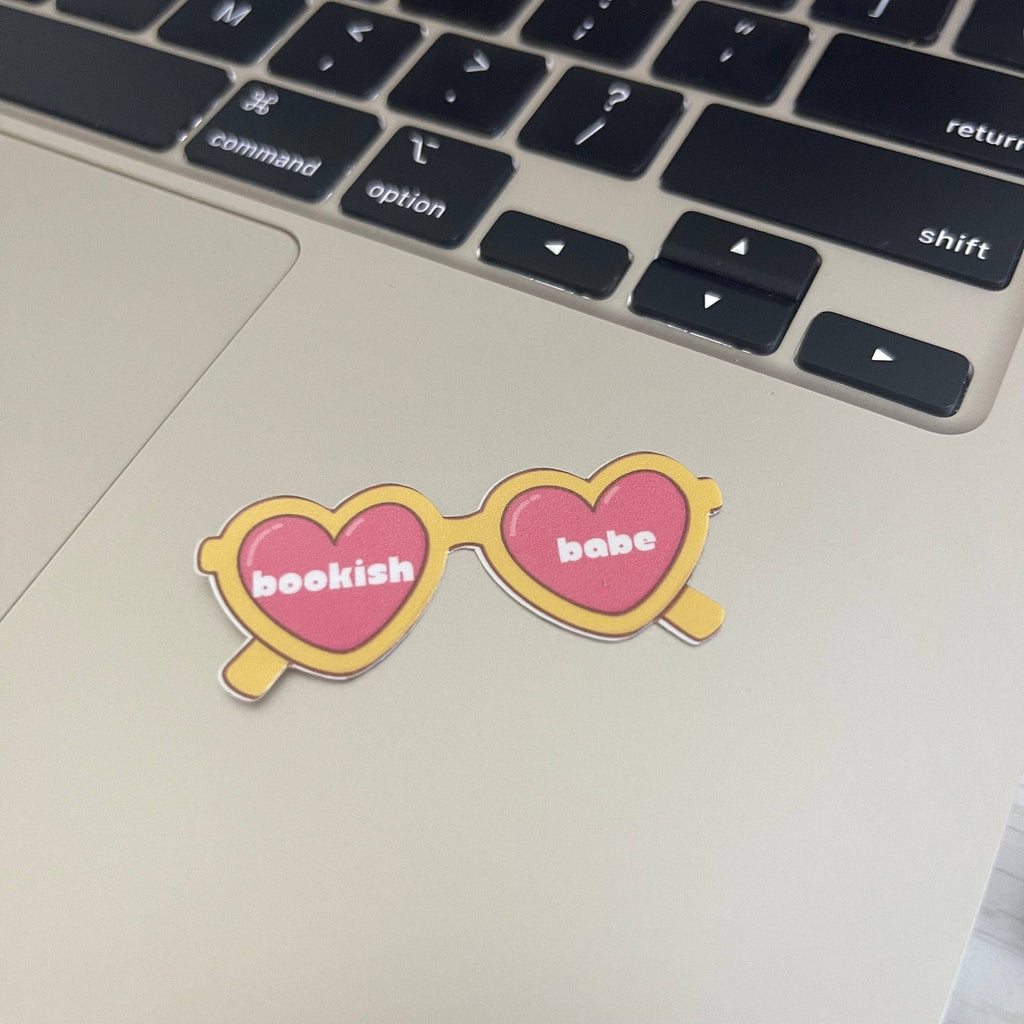 Limes & Lilly - Bookish Girl Heart Sunglasses Retro Vinyl Sticker