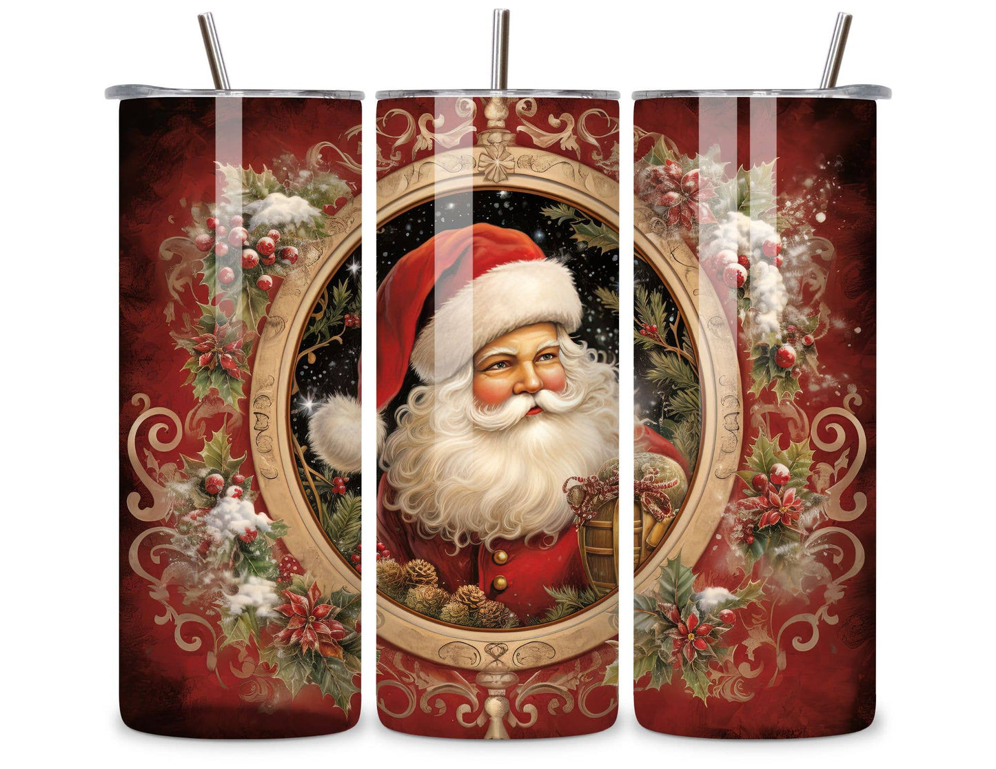 Sister Ray - Vintage Santa Christmas  20 oz. Stainless Steel Tumbler