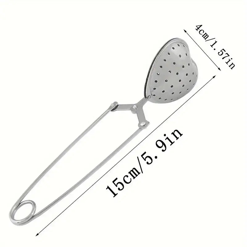 Magnifique Hearts - Stylish Heart-Shaped Stainless Steel Tea Infuser, Brewing