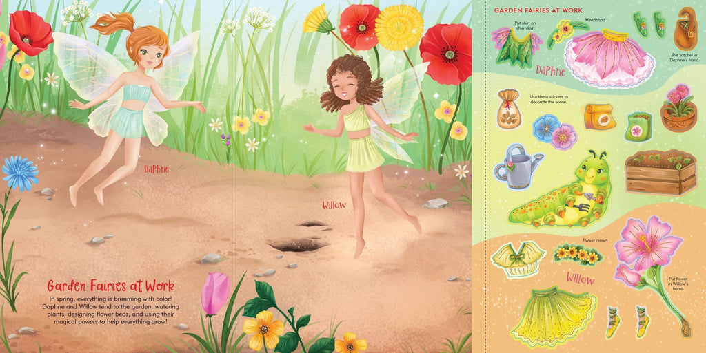 Peter Pauper Press - Fairies Sticker Doll Dress-Up Book