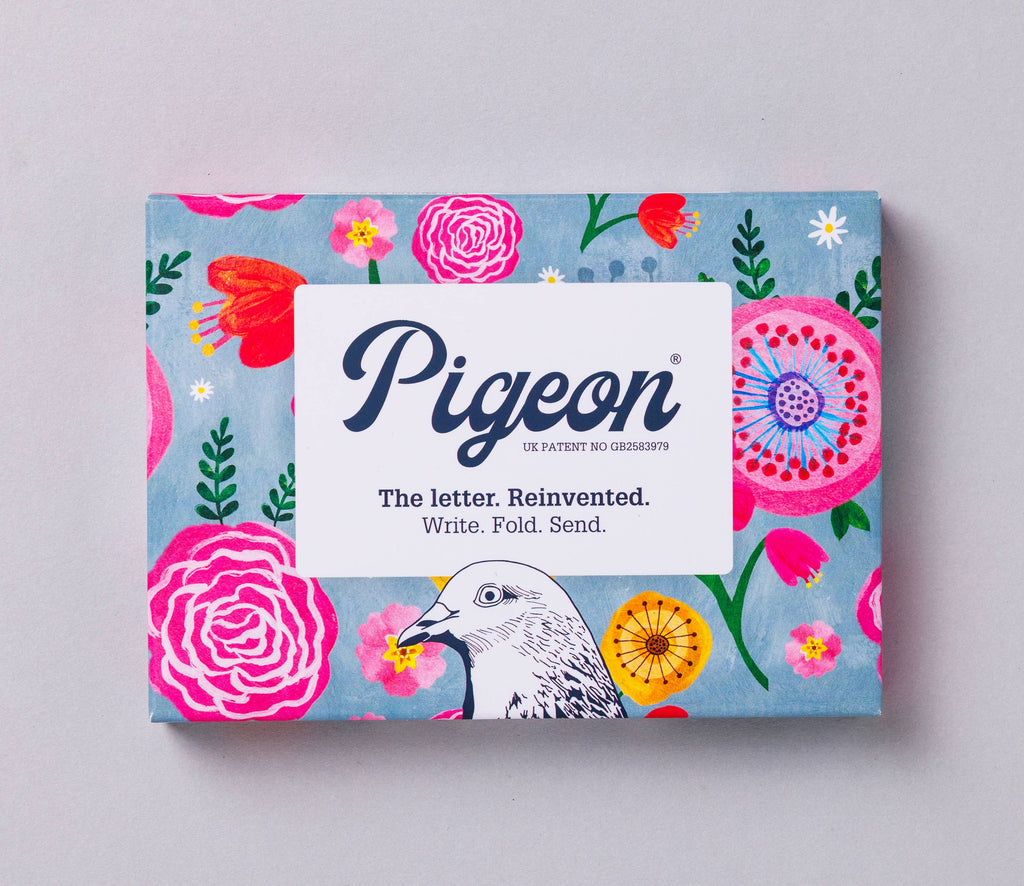 pigeonposted - Wildflower Pigeon, Floral Letter Pack - Pack of 6 Letters