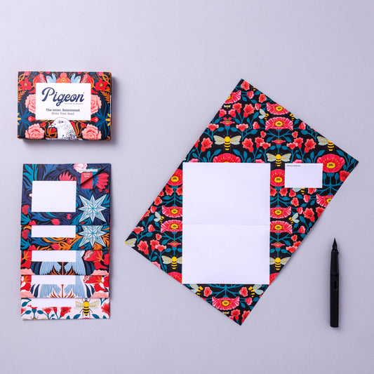 pigeonposted - Bright & Beautiful Pigeon, Folding Letters, Pack of 6