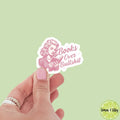 Limes & Lilly - Books Over Bullshit Woman Reading Quote Sticker | Vintage