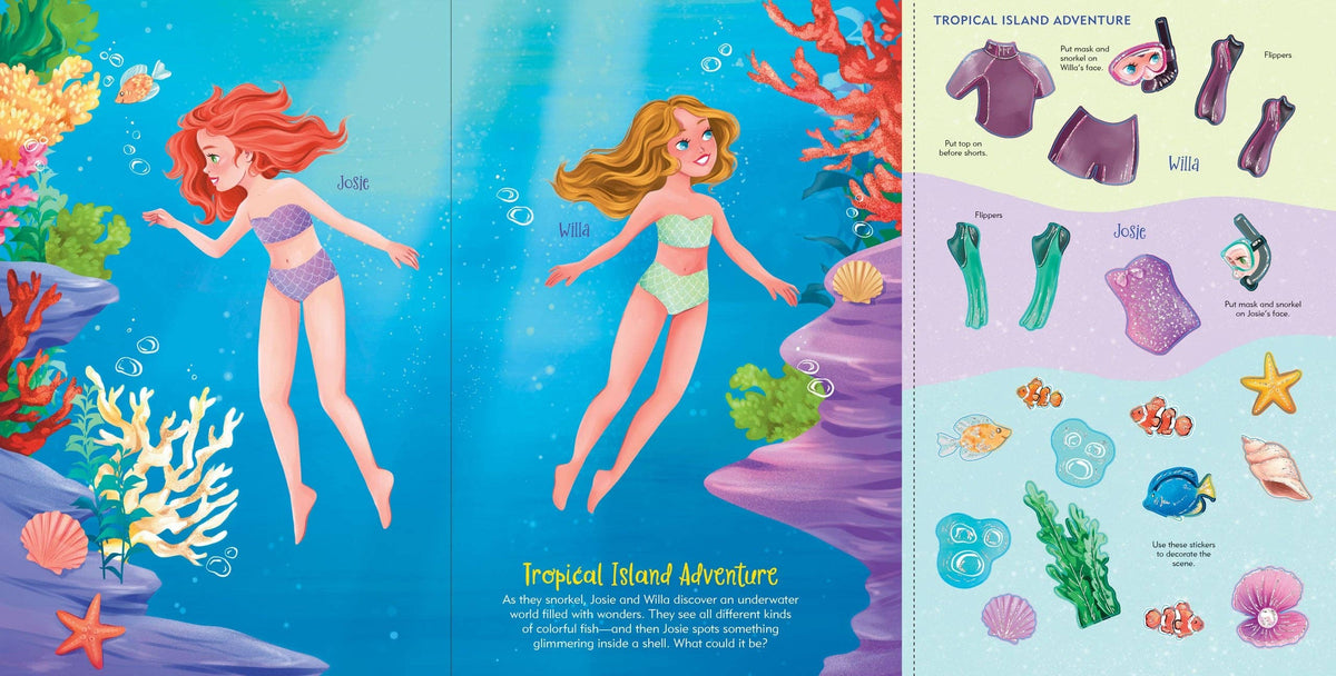 Peter Pauper Press - Vacation Sticker Doll Dress-Up Book