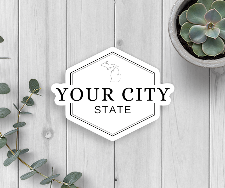 Versailles Expression Design Co - Custom City State Vinyl Sticker